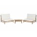 Beliani Conjunto longue TODI Blanco/ Beige