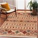 Alfombra KESHAN franjas oriental 7684/53555 80x145 Beige