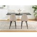 Conjunto de mesa extensible y 4 sillas Blanco/ Negro
