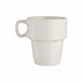 Set 6 tazas porcelana apilable 36 colección VESSIA Blanco