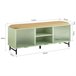 Banco Zapatero con Puertas Correderas de vidrio FSR115-GR SoBuy Verde