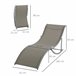 Set de 2 Tumbonas Plegables Aluminio, Texteline Outsunny Gris Claro
