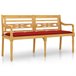 Banco Batavia con cojín 150x51 Rojo
