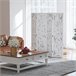 Biombo Separador Madera de Paulownia, MDF HOMCOM Blanco