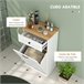 Armario de Baño MDF HOMCOM, hogar - baño Blanco