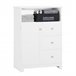Armario para baño con 1 Puerta y 3 Cajones BZR107-W SoBuy Blanco