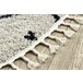 Alfombra BERBER TETUAN B751 zigzag Franjas Bereber Marroquí Shag 120x120 Crema