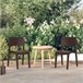 2 Sillas modernas de jardín de plástico 2 Sillas modernas de jardín de plástico Antracita