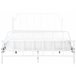Beliani Cama con somier Hierro MAURESSAC 145x206 Blanco
