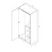 Armario 3 puertas efecto madera Gris