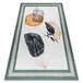 Alfombra lavable ANDRE 1088 Abstracción Marco 80x150 Blanco/ Gris