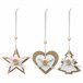 Adornos navideños  Yute x 3 Beige