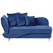 Beliani Chaise longue Terciopelo MERI Azul Marino