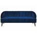 Beliani Sofá de 3 plazas Terciopelo ALSVAG Azul Marino