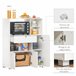 Aparador Auxiliar para Microondas Melamina de Madera HOMCOM 90 Blanco