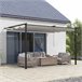 Pérgola de Pared Poliéster, Acero Outsunny Crudo