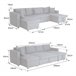 Sofá panorámico convertible SCOTT 4 plazas Gris