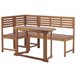Beliani Conjunto de comedor TREIA Marron