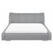 Beliani Cama de agua Piel NANTES 188x237 Gris Claro
