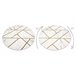 Alfombra EMERALD exclusivo 1012 circulo glamour 160x160 Crema