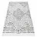 Alfombra SEVILLA Z788 laberinto griego Franjas Bereber 140x190 Gris