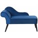 Beliani Chaise longue izquierdo Terciopelo BIARRITZ Azul Marino