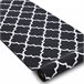 Alfombra de pasillo con refuerzo de goma  Enrejado Trébol marroq 67x1400 Negro