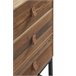 Aparador de Madera de Fresno, Frentes de Madera Reciclada con Base de Metal 110 Madera