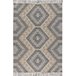 Alfombra étnica kilim con flecos CHANDIA - ATTICGO 120x170 Gris