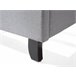 Beliani Cama con somier Poliéster BORDEAUX 221x169 Gris Claro