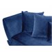 Beliani Chaise longue Terciopelo MERI Azul Marino