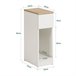 Set de 2 Mesas auxiliares con 1 cajón negro FBT111 SoBuy 20 Natural