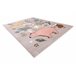 Alfombra FUN Forester para niños animales bosque 240x330 Beige