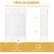 Biombo Papel, Bambú HOMCOM, hogar - decoración Blanco
