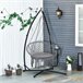 Soporte para Silla Colgante Metal Outsunny Negro