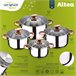 Bateria De Cocina 8 Piezas Apta Para Induccion Gris