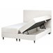 Beliani Cama continental con almacenaje Terciopelo DAME 162x207 Crema