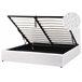 Beliani Cama con almacenaje Bouclé MONTLAUR 189x216 Blanco