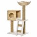 Árbol para Gatos Aglomerado de Madera, Totora, Poliéster PawHut Marron