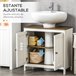 Armario de Baño Melamina de Madera kleankin, hogar - baño 60 Blanco