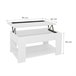Acomoda Textil – Mesa de Centro Elevable de Madera Agueda. 90x46 Blanco/ Gris
