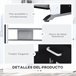 Mesa de Ordenador MDF,Metal HOMCOM, oficina - escritorios 100x52 Negro