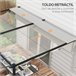 Pérgola de Pared Poliéster, Acero Outsunny Crudo