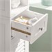 Armario Alto para baño 2 Puertas y 1 cajón FRG236-W SoBuy Blanco