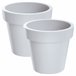 2x Maceta de plastico Lofly Blanco