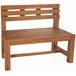 Banco de jardín - Augusta - Madera 120x50 Marron
