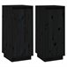 Aparador 2 uds madera maciza 31 Negro