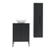 Conjunto de muebles con lavabo individual 2 puertas y columna Daria 60 Negro