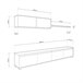 Mueble de TV - Salón Arlet 200 Blanco/ Gris