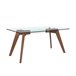 ANGEL CERDA Mesa comedor rectangular cristal Nogal